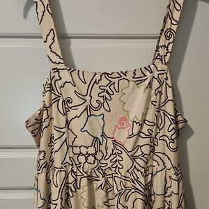 Floral Patterned Sleeveless Dress